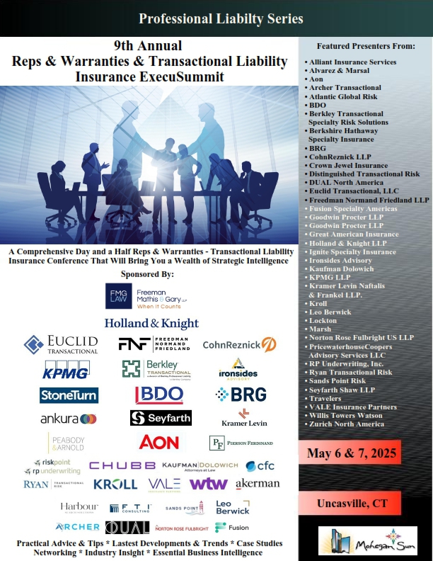 Reps &amp; Warranties and Transactional Liability Insurance